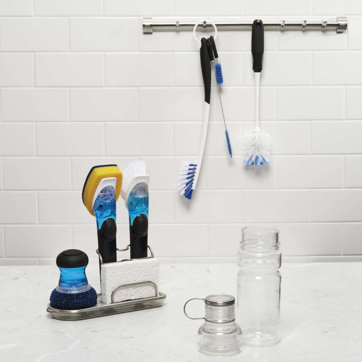 OXO Good Grips Sink Water Bottle Cleaning Kit - Set of 3 (Black/White)